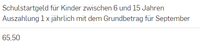 Schulstartgeld 2021