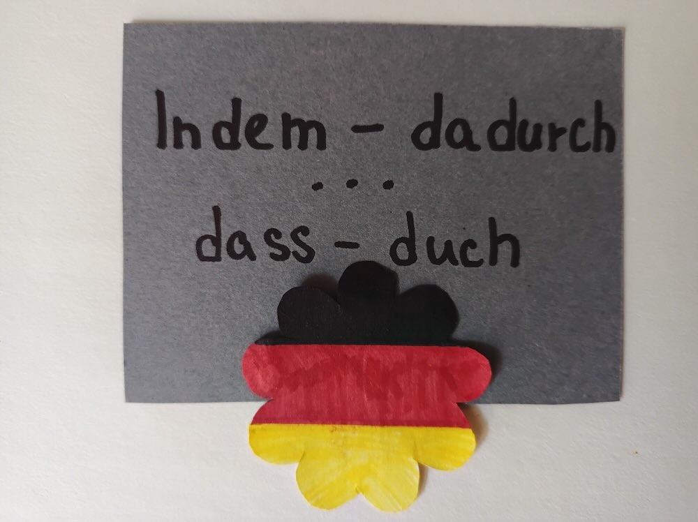 německé spojky indem - dadurch a dass - durch