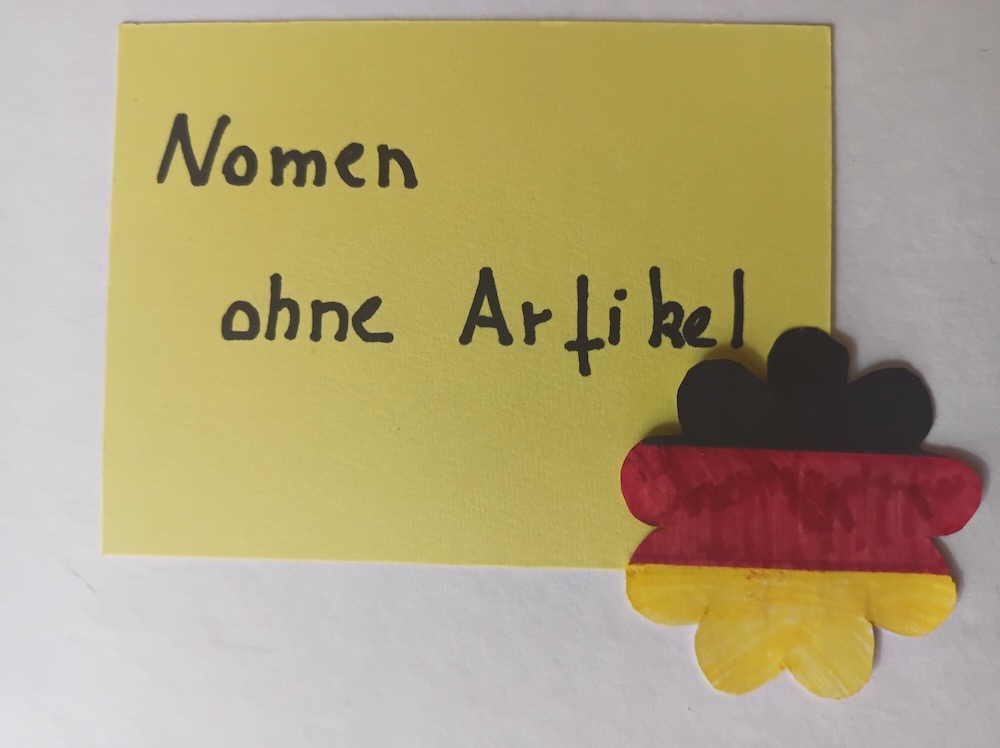 Podstatná jména bez členu v němčině